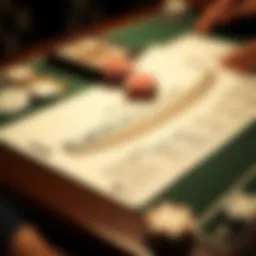 A detailed diagram showing the basic rules of Blackjack