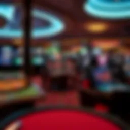 An array of casino game tables showcasing various options available.
