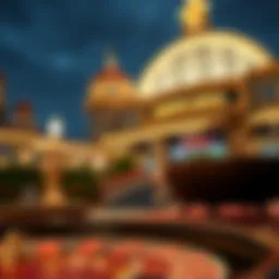 Illustration of the historical development of Europa Casino